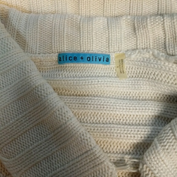 Alice + Olivia s Heavy Ribbed Kimono Sleeve Cardi - Picture 5 of 6